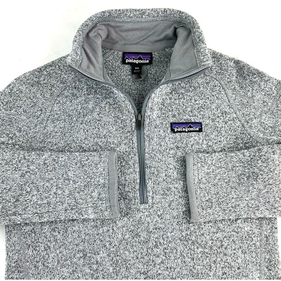 Patagonia Womens Better Sweater 1/4 Zip Fleece Heather Birch White Hiking XXS - Picture 5 of 9
